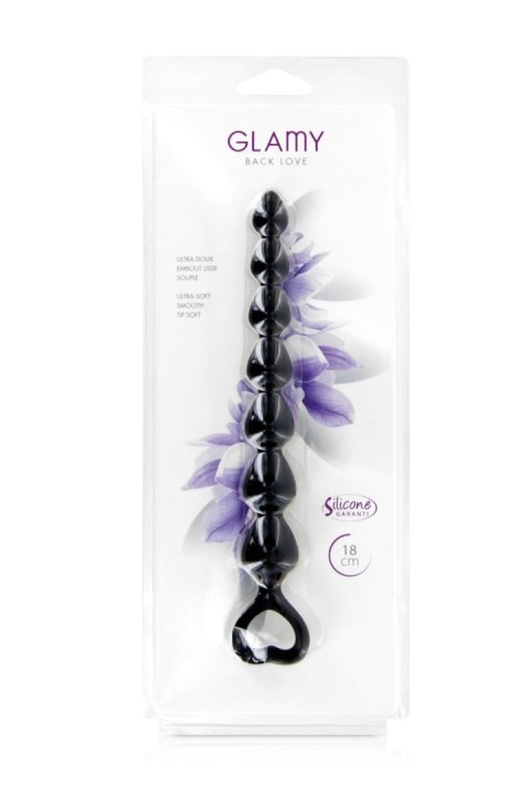 Koraliki, Pręt analny - BACK LOVE BLACK SMALL GLAMY
