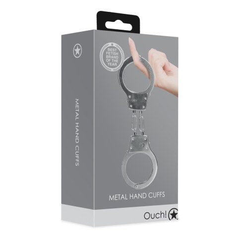 Metalowe kajdanki - Metal Hand Cuffs - Silver Ouch!