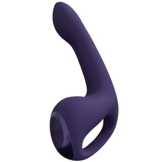 Riko - Rechargeable Triple Action Vibrator with Advanced Finger Motion & Pulse Wave Stimulator - Purple Vive