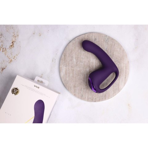 Riko - Rechargeable Triple Action Vibrator with Advanced Finger Motion & Pulse Wave Stimulator - Purple Vive