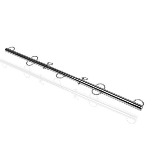 Metalowy drążek rozporowy BDSM 76,5cm - Spreader Bar with Multiple Hooks - Silver Ouch!