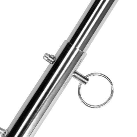 Metalowy drążek rozporowy BDSM 76,5cm - Spreader Bar with Multiple Hooks - Silver Ouch!