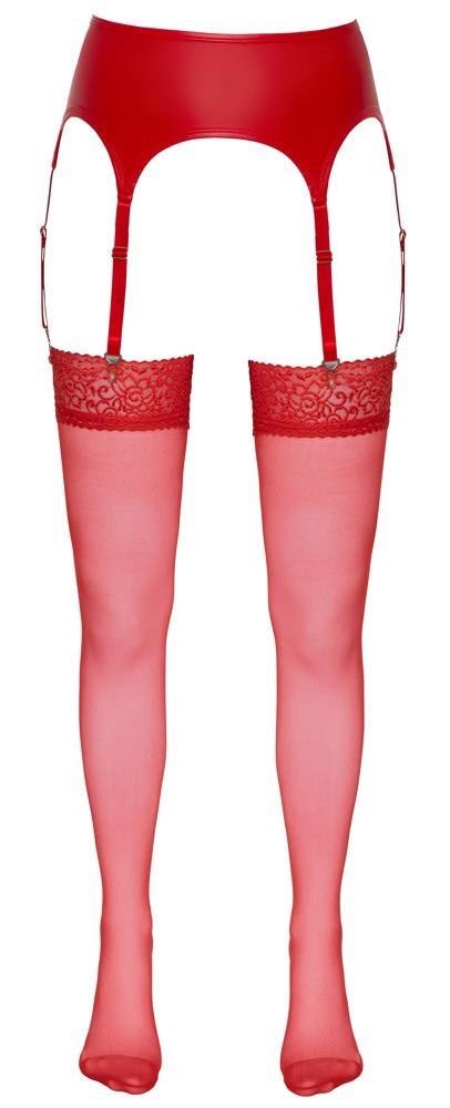 Stockings red 5 Cottelli LEGWEAR