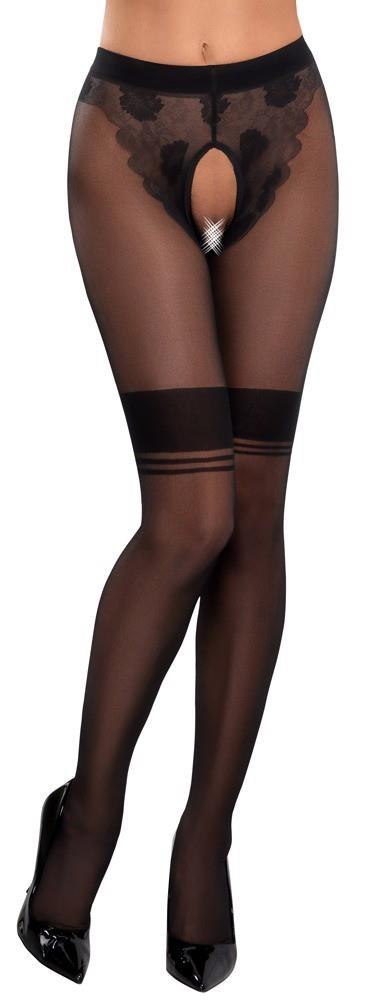 Crotchless tights 3 Cottelli LEGWEAR