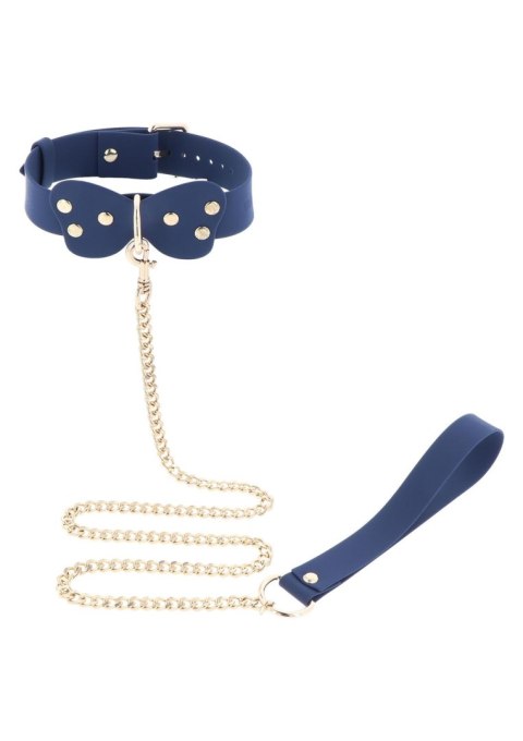 Silicone Collar and Leash Blue Taboom