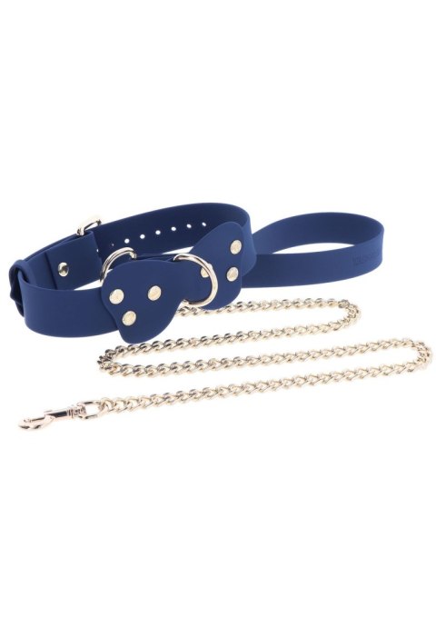 Silicone Collar and Leash Blue Taboom