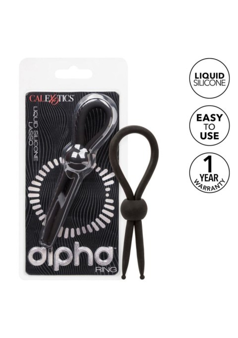 Regulowany pierścień erekcyjny - Silicone Lasso Black Calexotics