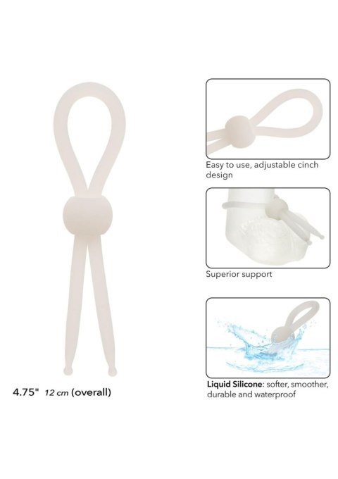 Regulowany pierścień erekcyjny - Silicone Lasso White Calexotics