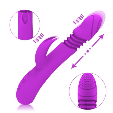 Wibrator królik - -Ella, 7 vibration modes 3 thrusting function, Heating B - Series Power