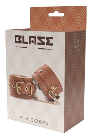 BLAZE ELITE ANKLE CUFFS COGNAC VEGAN LEATHER Dream Toys