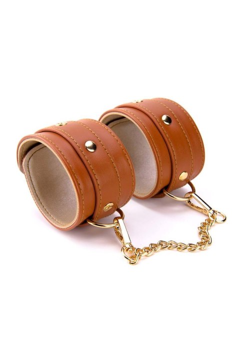 BLAZE ELITE ANKLE CUFFS COGNAC VEGAN LEATHER Dream Toys