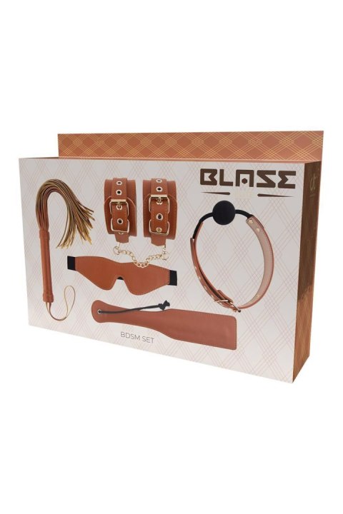 BLAZE ELITE BDSM SET COGNAC VEGAN LEATHER Dream Toys