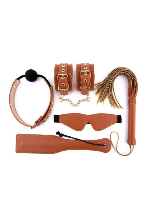 BLAZE ELITE BDSM SET COGNAC VEGAN LEATHER Dream Toys