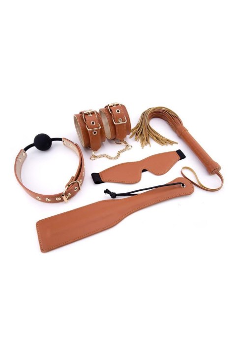 BLAZE ELITE BDSM SET COGNAC VEGAN LEATHER Dream Toys