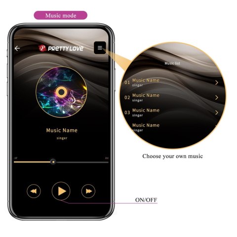 PRETTY LOVE - Elvira dark Purple, 12 vibration functions Mobile APP Long-distance Control Pretty Love