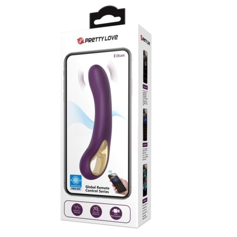 PRETTY LOVE - Ethan purple, 12 vibration functions Mobile APP Long-distance Control Pretty Love