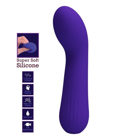 PRETTY LOVE - Faun dark Purple,G-spot vibrator, 12 vibration functions Memory function Pretty Love