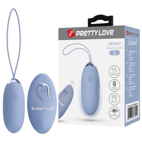 PRETTY LOVE - JENNY Dream chaser 1, Blue, Wireless remote control 12 vibration functions Pretty Love