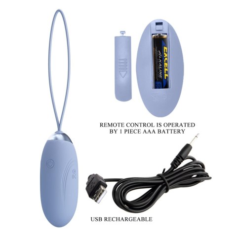 PRETTY LOVE - JENNY Dream chaser 1, Blue, Wireless remote control 12 vibration functions Pretty Love