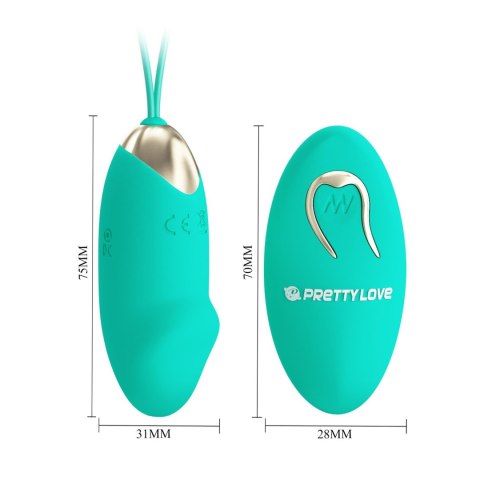 PRETTY LOVE - JULIA Dream chaser 2, Green, Wireless remote control 12 vibration functions Pretty Love