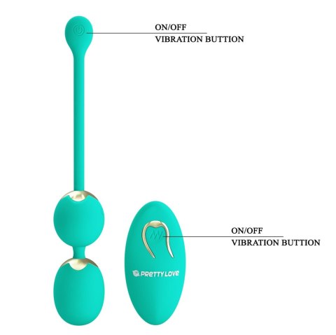 PRETTY LOVE - LECHIES Dream chaser 5, Green, Wireless remote control 12 vibration functions Memory function Pretty Love