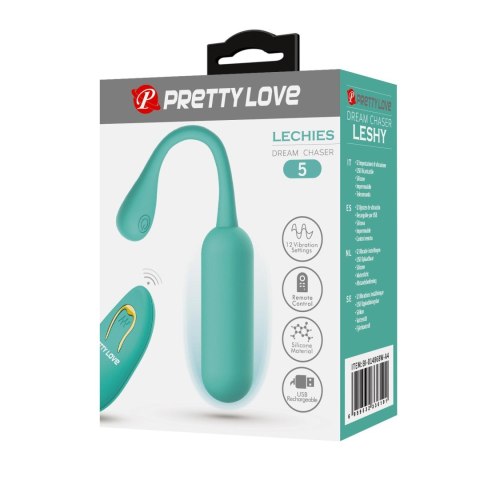 PRETTY LOVE - LECHIES Dream chaser 5, Green, Wireless remote control 12 vibration functions Memory function Pretty Love