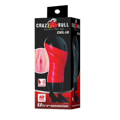 CRAZY BULL - Delia, 12 vibration functions Suction base Sex talk, 2 AAA batteries Crazy Bull