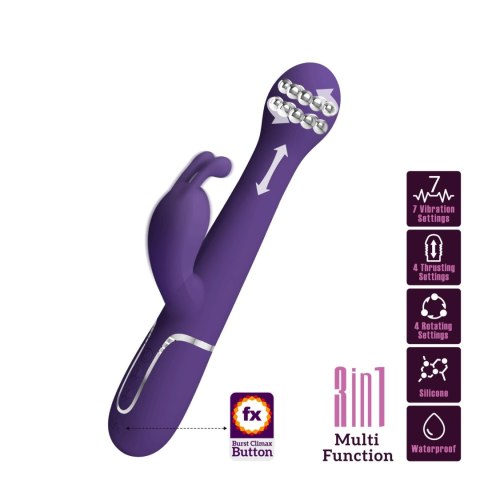 PRETTY LOVE - Dejon dark Purple, 7 vibration functions 4 thrusting settings 4 rotation functions Pretty Love