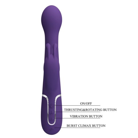 PRETTY LOVE - Dejon dark Purple, 7 vibration functions 4 thrusting settings 4 rotation functions Pretty Love