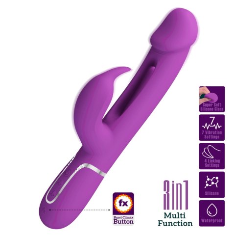 PRETTY LOVE - Kampas Purple, 7 vibration functions 4 licking settings Pretty Love