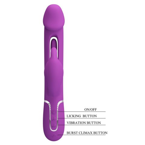 PRETTY LOVE - Kampas Purple, 7 vibration functions 4 licking settings Pretty Love