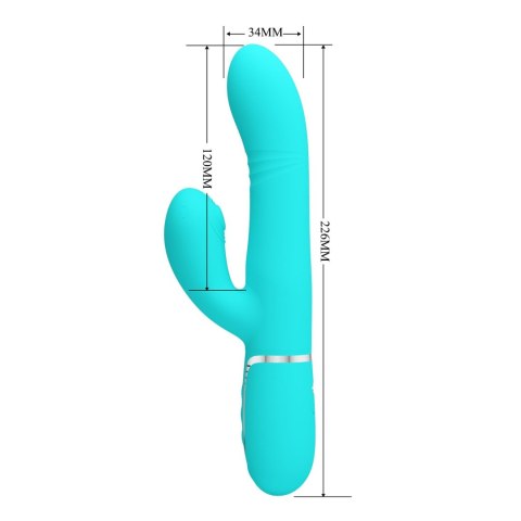 PRETTY LOVE - Mariana light blue, 7 vibration functions, 7 thrusting settings, 4 rolling functions, 4 nodding functions Pretty Love