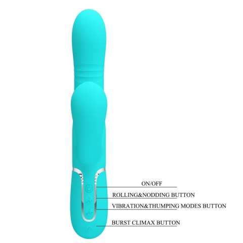 PRETTY LOVE - Mariana light blue, 7 vibration functions, 7 thrusting settings, 4 rolling functions, 4 nodding functions Pretty Love