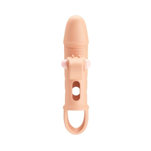 ROMANCE - Penis sleeve, TPE material,vibration, battery LR41*3, Flesh Romance