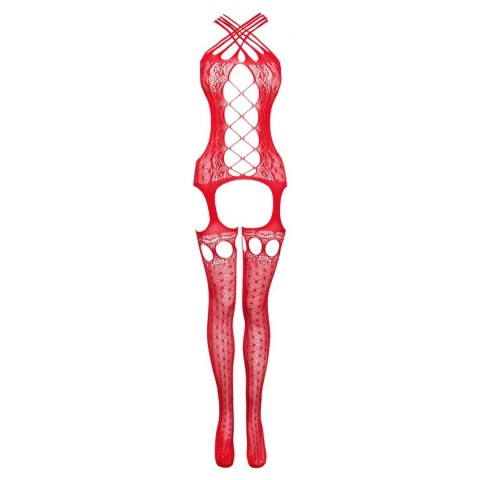 Erotic Suspender bodystocking Jasmina- Red Christine