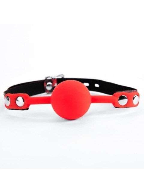 Red Silicone Ball Gag Leopard Argus