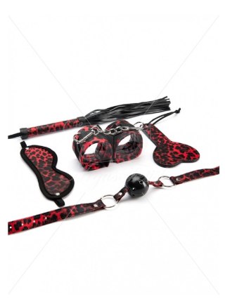 5 Pieces Leopard Bondage Set Argus