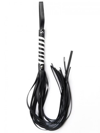 Black White Long Stripe Flogger Argus