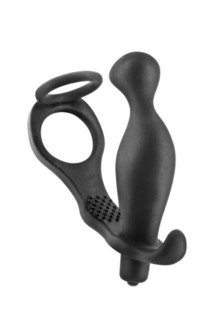 PROSTATE STIMULATOR COCKRING PLUG AP070 BLACK Blue Junker