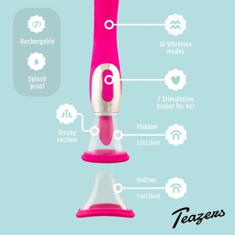 Pleasure Pump With G-Spot Vibrator - Pink Teazers