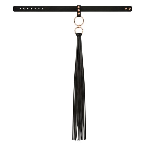 Rosy Gold - Collar with Flogger - Black Rosy Gold