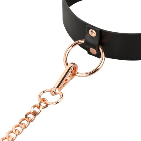 Rosy Gold - Collar with Leash - Black Rosy Gold