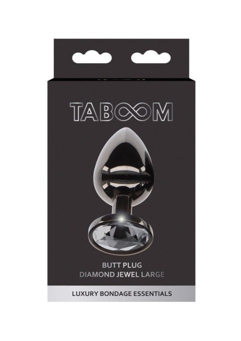 Butt Plug With Diamond Jewel L Black Taboom