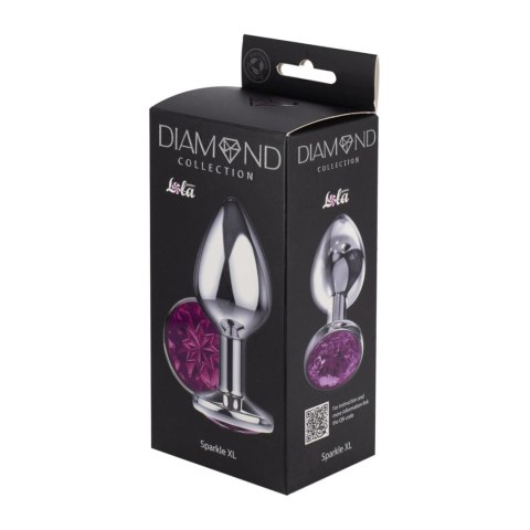 Enlarged Anal Plug Diamond Purple Sparkle XL Lola games Diamond