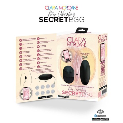 My Vibrating Secret EGG Black - App controlled Clara Morgane