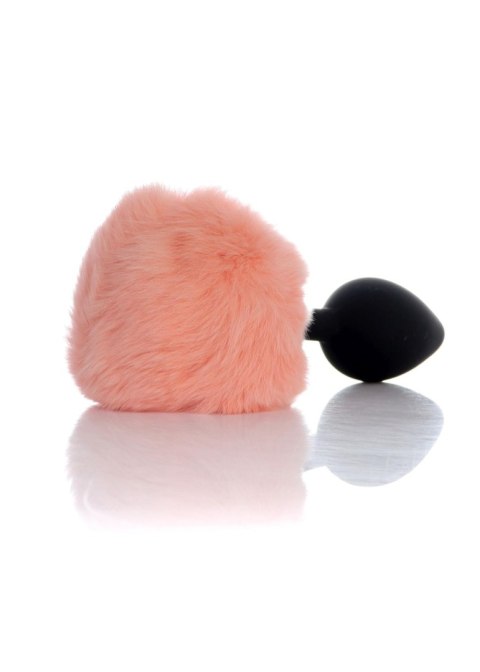 Plug-Jewellery Silicon PLUG - Bunny Tail - Black-Peach B - Series HeavyFun