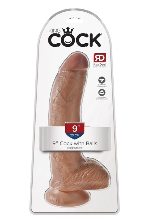 KING COCK 9 INCH COCK WITH BALLS TAN Pipedream