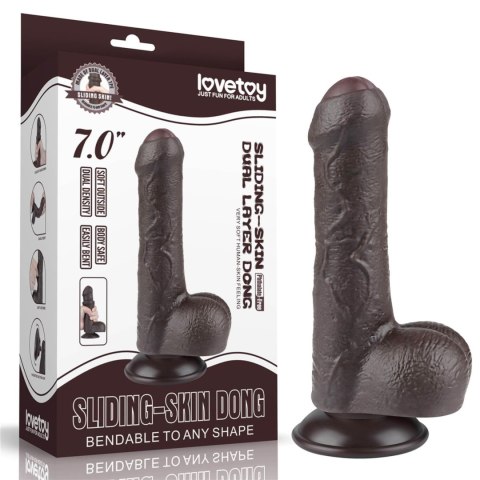 7'' Sliding Skin Dual Layer Dong Black Lovetoy