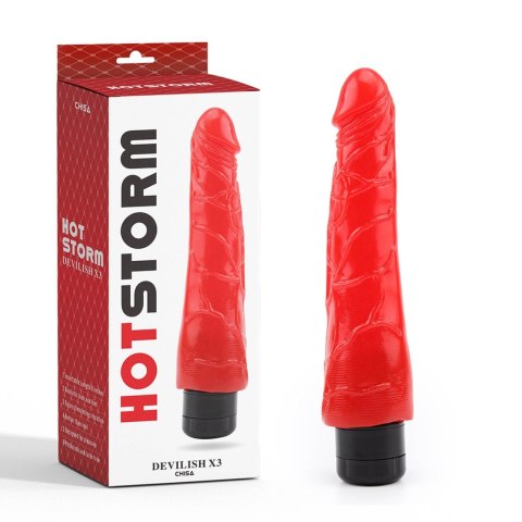 Hot Storm Devilish X3 Red Vibrator Hot Storm