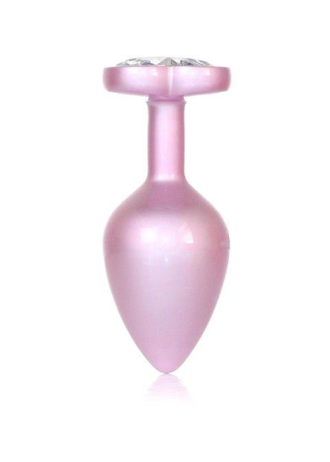 Plug-Jewellery Pearl Pink Heart PLUG- Clear M B - Series HeavyFun